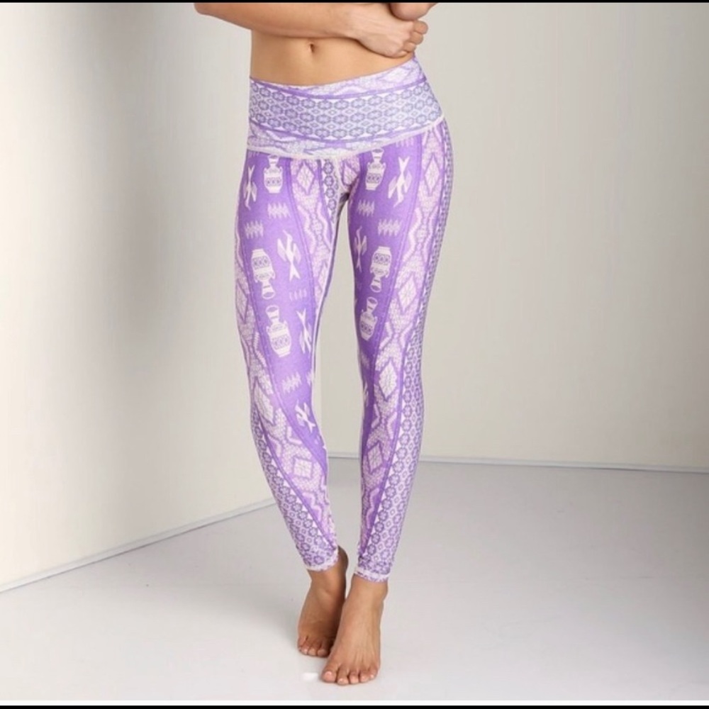 Teekis purple tribal yoga pants